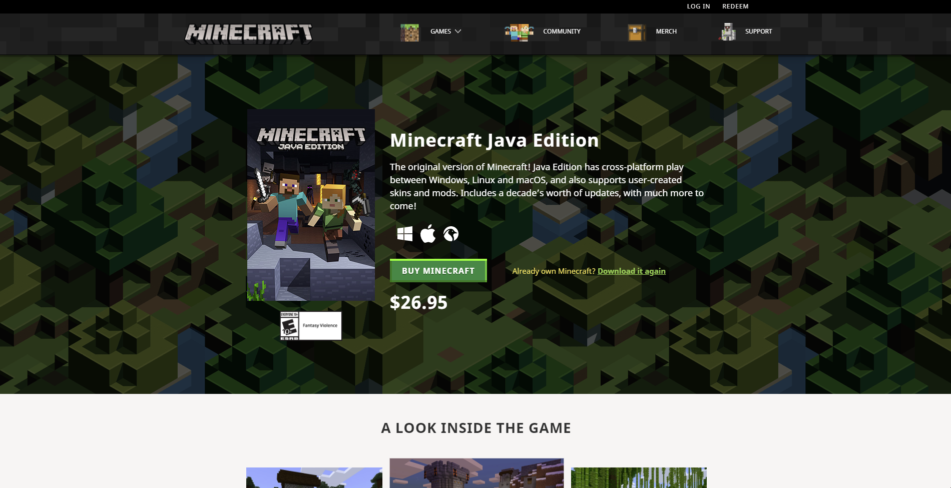 Help me buy Minecraft Java Edition!
